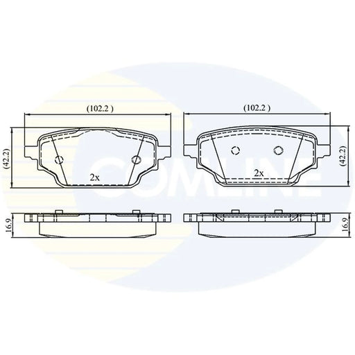 Comline 4 x Rear Brake Pad Set CBP01000