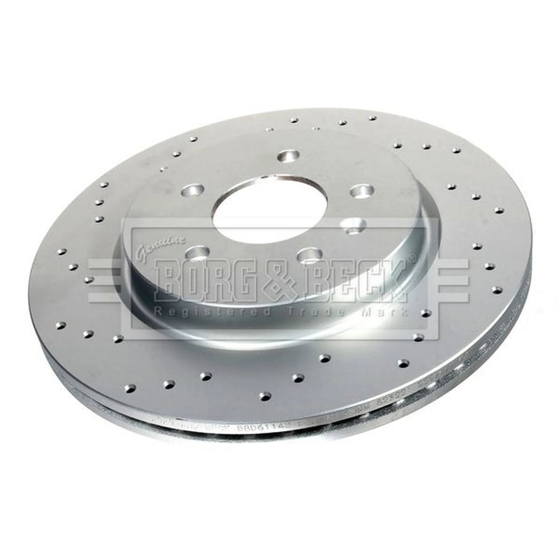 Borg & Beck 2 x Perforated/Vented Rear Brake Discs BBD6114S