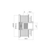 Valeo Alternator Overrunning Freewheel Clutch 588438