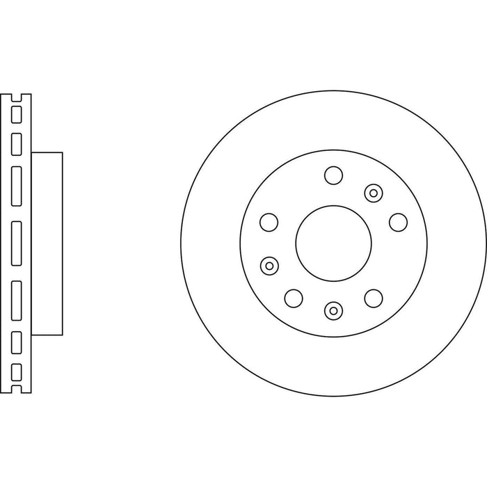 Apec Brake Disc Front Fits Citroen C5 C6 Peugeot 407 508 Apec  - Town Parts