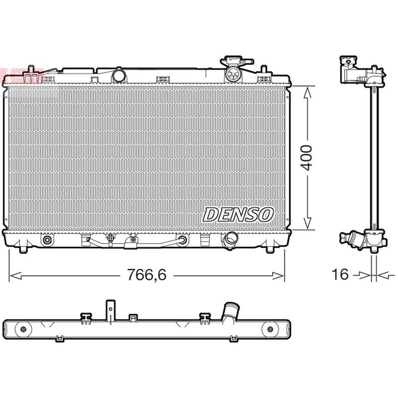 Denso Engine Radiator DRM50146