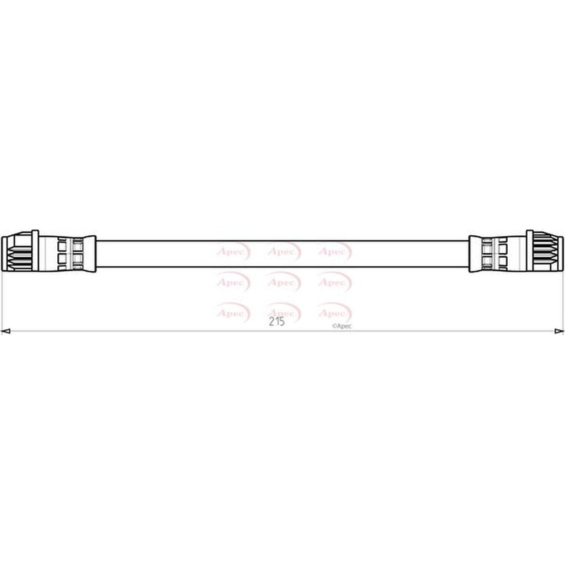 Apec Brake Hydraulic Hose Line Rear HOS3784