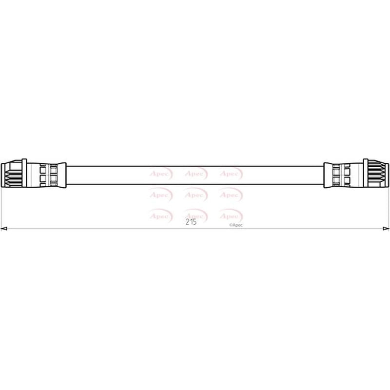 Apec Brake Hydraulic Hose Line Rear HOS3784