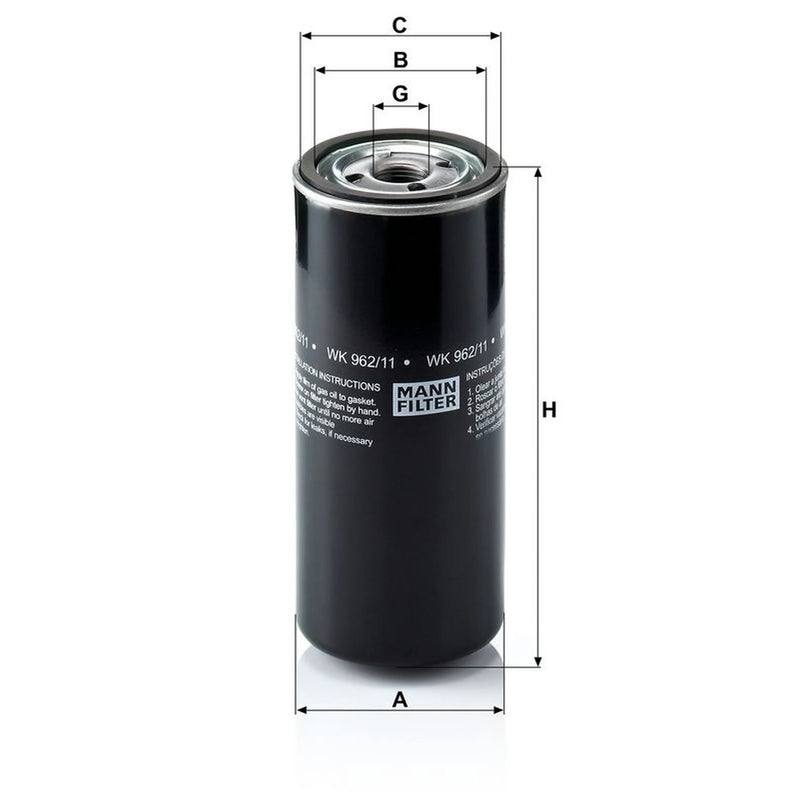 MANN-FILTER Fuel Filter Element WK 962/11 OE 25014274 6438839 853535036 AMO43911