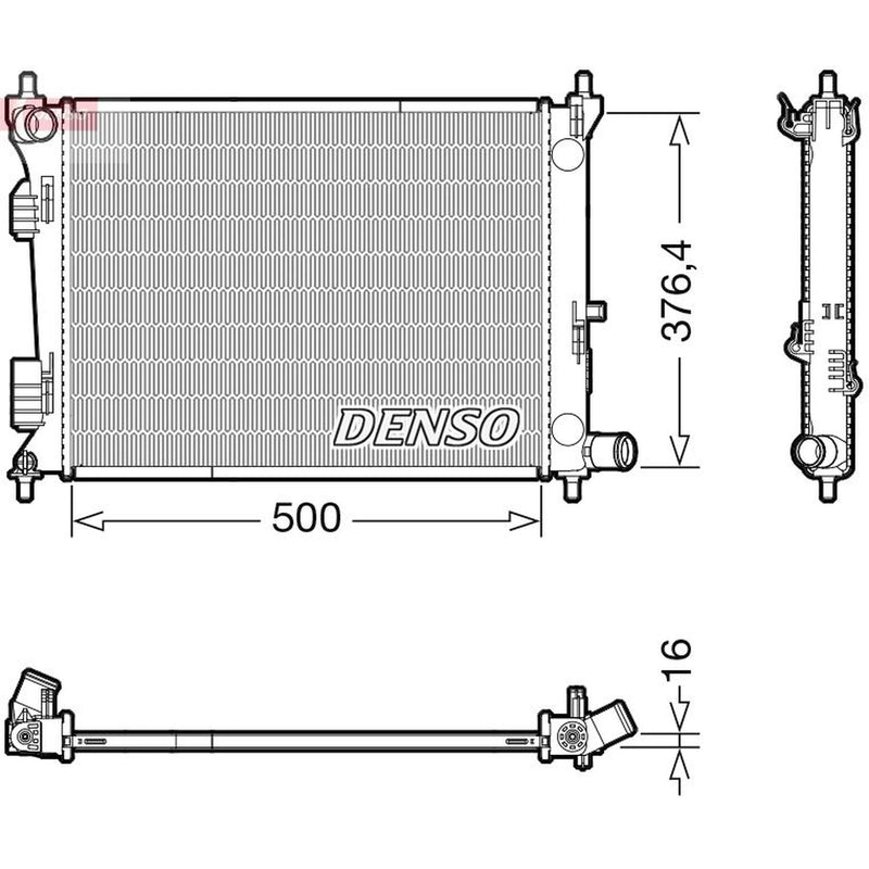Denso Engine Radiator DRM41017