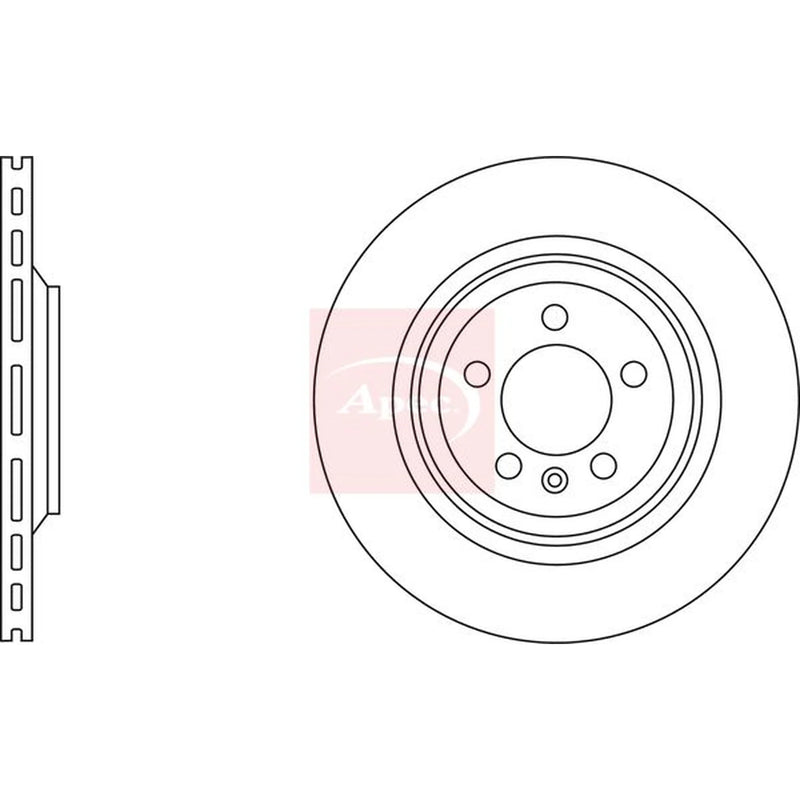 Apec 2 x Vented Rear Brake Discs DSK2816