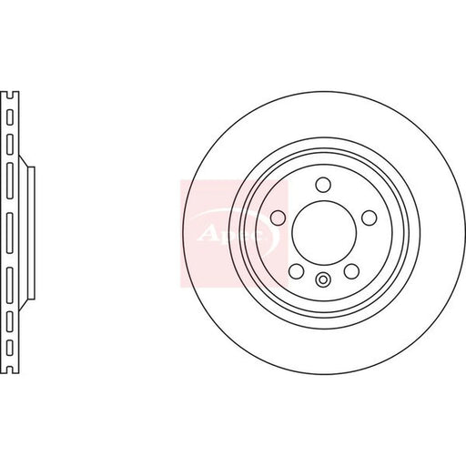 Apec 2 x Vented Rear Brake Discs DSK2816