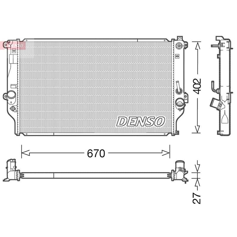 Denso Engine Radiator DRM50092