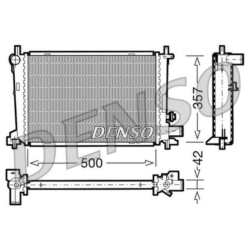 Denso Engine Radiator DRM10040