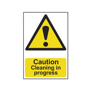 Scan Caution Cleaning In Progress - PVC Sign 200 x 300mm - 1114