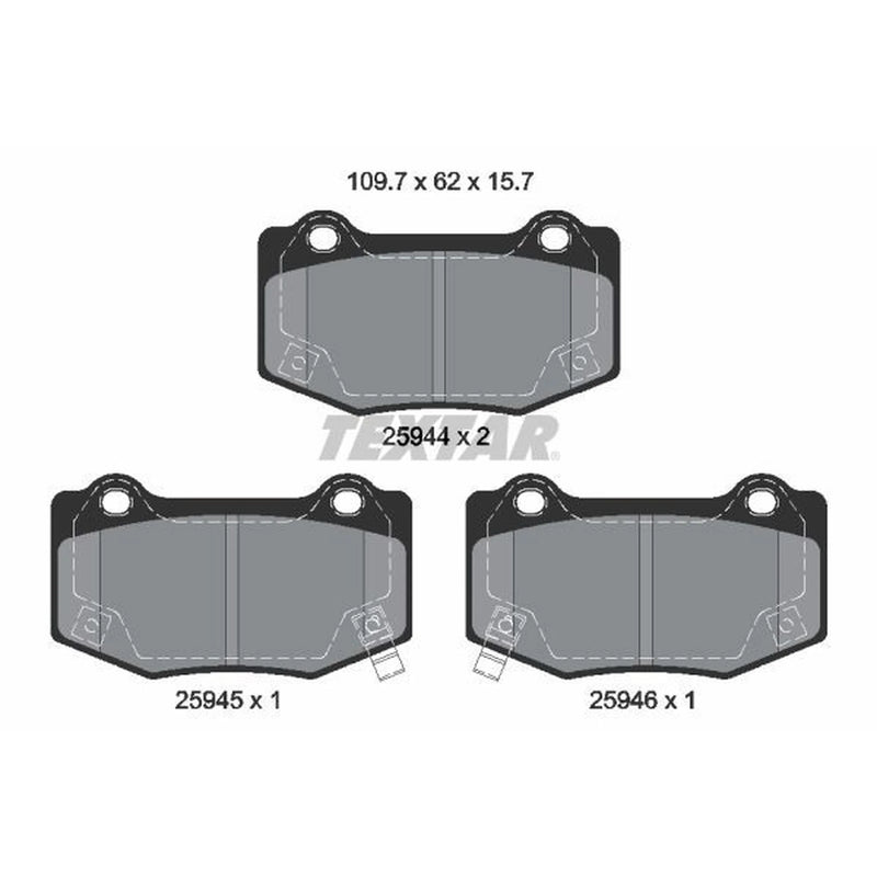Textar Rear Brake Pad Set 2594401