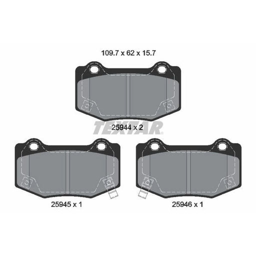 Textar Rear Brake Pad Set 2594401