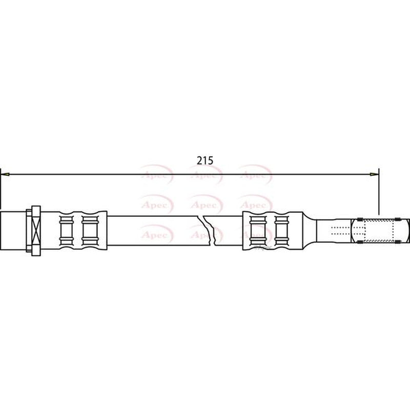 Apec Brake Hydraulic Hose Line Rear HOS3508