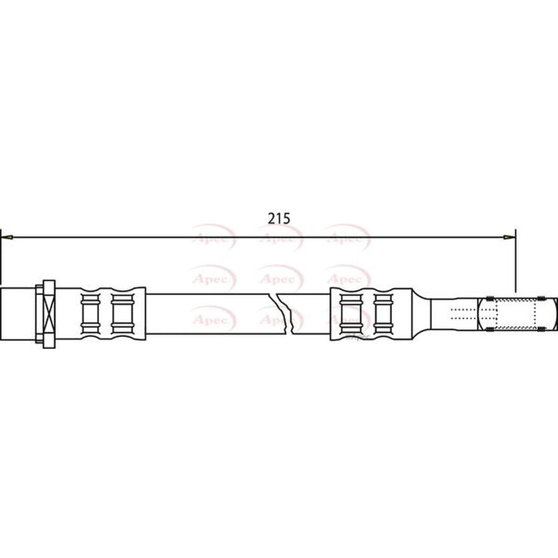Apec Brake Hydraulic Hose Line Rear HOS3508