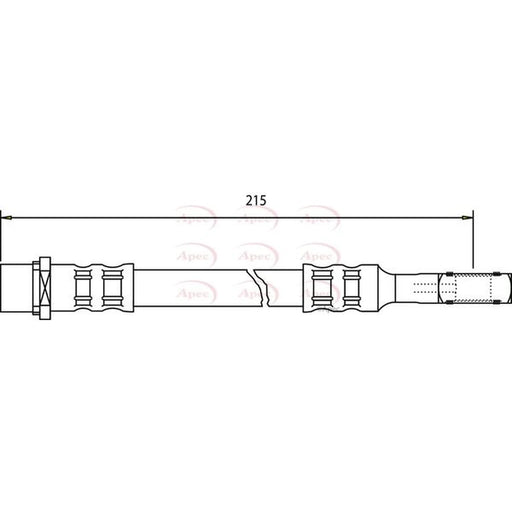 Apec Brake Hydraulic Hose Line Rear HOS3508