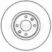 Borg & Beck 2 x Vented Front Brake Discs BBD4468