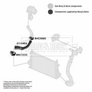 Borg & Beck Intercooler Turbo Charge Air Hose BTH1405