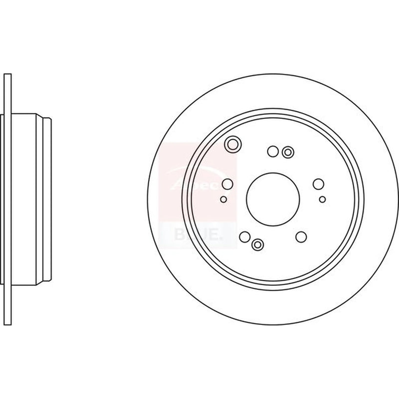 Apec 2 x Solid Rear Brake Discs SDK6284