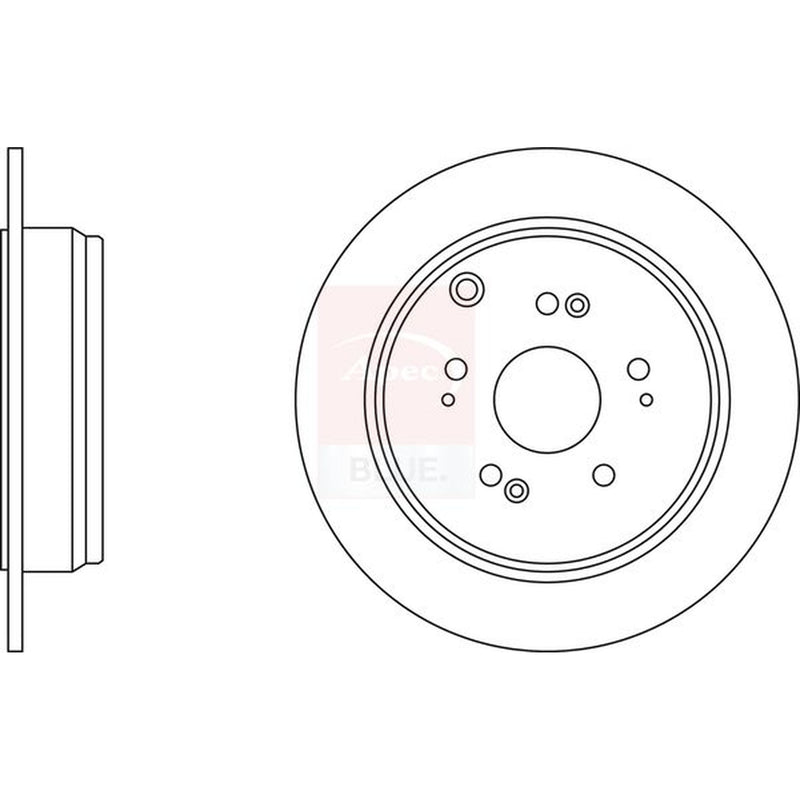 Apec 2 x Solid Rear Brake Discs SDK6284