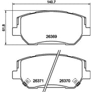 Mintex Front Brake Pad Set MDB4337