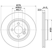 DON 2 x Internally Vented Front Brake Discs PCD14672