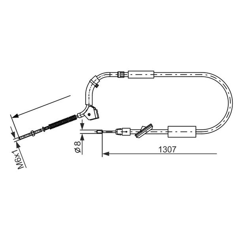 Bosch Handbrake Cable Front 1 987 477 223