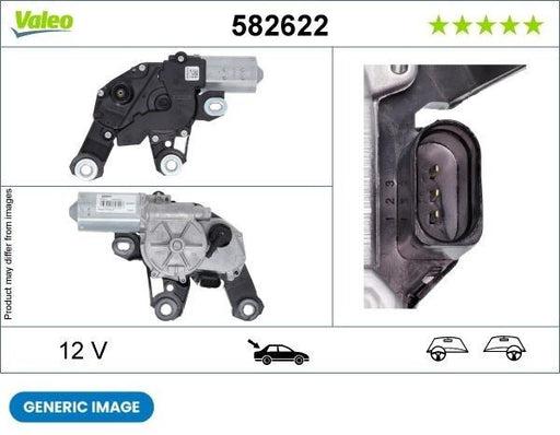 VALEO Wiper Motor Rear 12V Replacement OE Quality Direct Fit Fits Nissan Juke Valeo - Town Parts