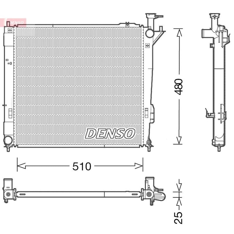 Denso Engine Radiator DRM41015