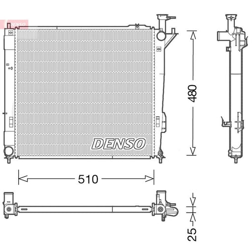 Denso Engine Radiator DRM41015