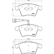 Brembo 4 x Front Brake Pad Set P85149