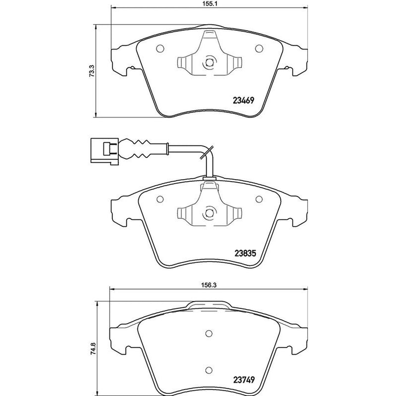 Brembo 4 x Front Brake Pad Set P85149