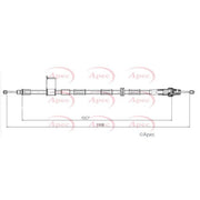 Apec Handbrake Cable Right Rear CAB1864