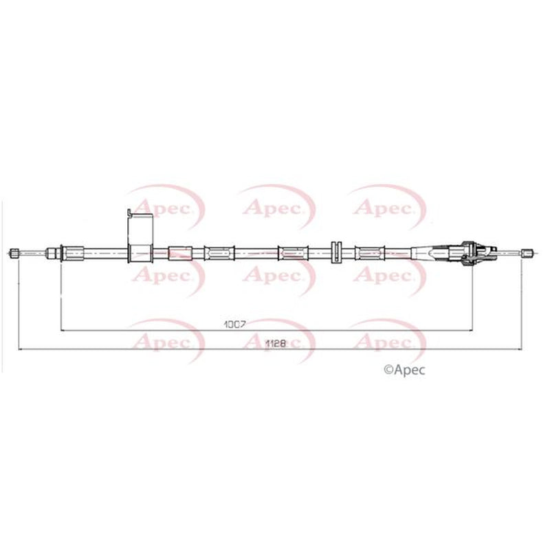 Apec Handbrake Cable Right Rear CAB1864
