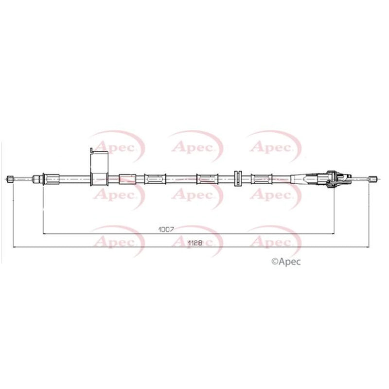 Apec Handbrake Cable Right Rear CAB1864