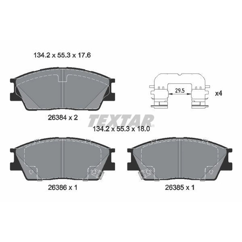 Textar Front Brake Pad Set 2638401