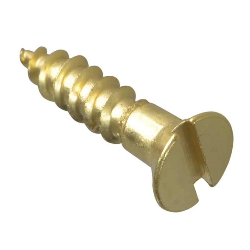 ForgeFix Wood Screw Slotted CSK Brass 5/8in x 6 ForgePack 30 - FPCSK586BR
