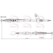 Apec Handbrake Cable Right Rear CAB1002