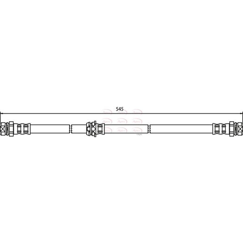 Apec Brake Hydraulic Hose Line Front HOS3703