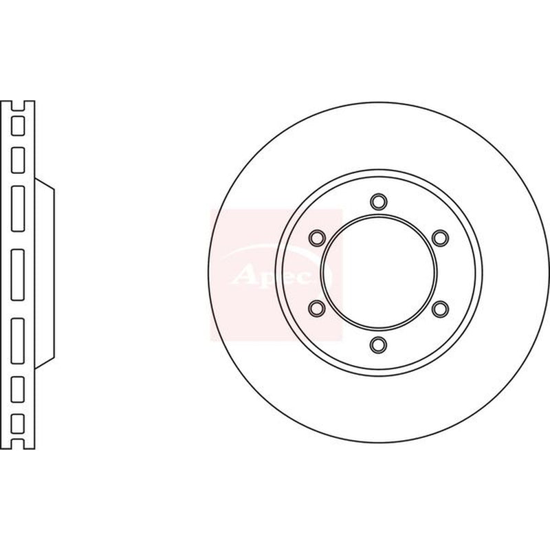 Apec 2 x Vented Front Brake Discs DSK2691