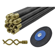 Faithfull Universal Drain Clean Set (10 x Rods Plunger & Worm) - FAIDRSET12
