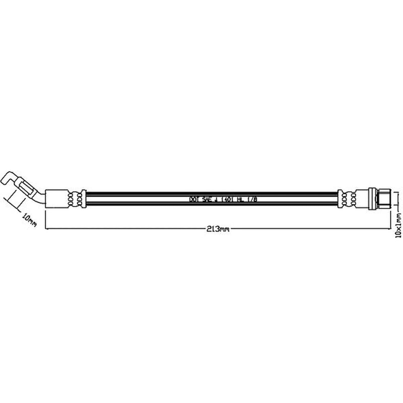 Abtex Brake Hydraulic Hose Line Rear ABH1120