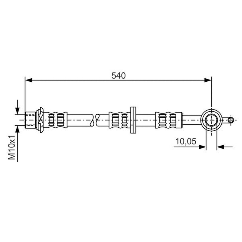 Bosch Brake Hydraulic Hose Line Front Left 1 987 476 834