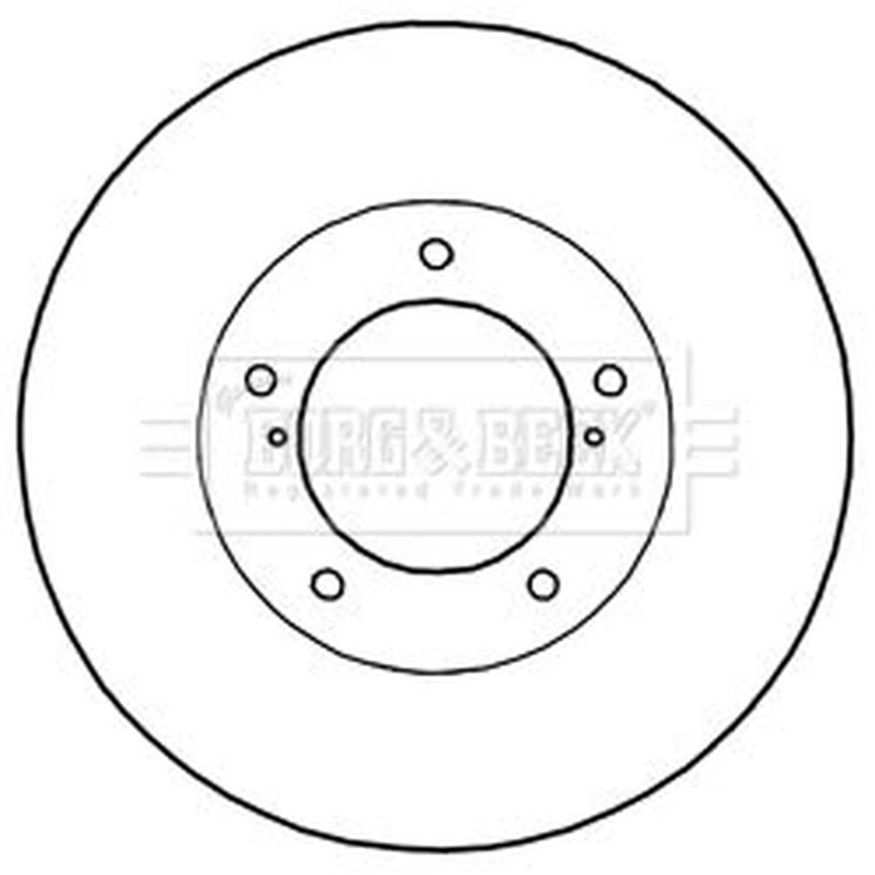 Borg & Beck 2 x Front Brake Discs BBD6003S