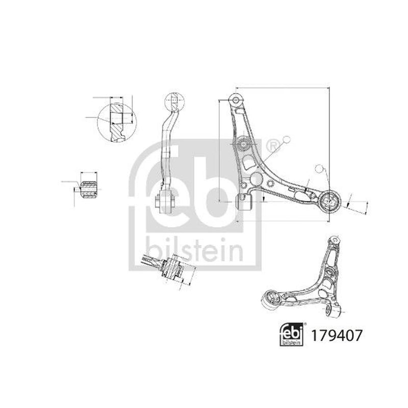 Febi Control/Trailing Arm Front Right 179407