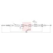 Apec Handbrake Cable Left Rear CAB1973