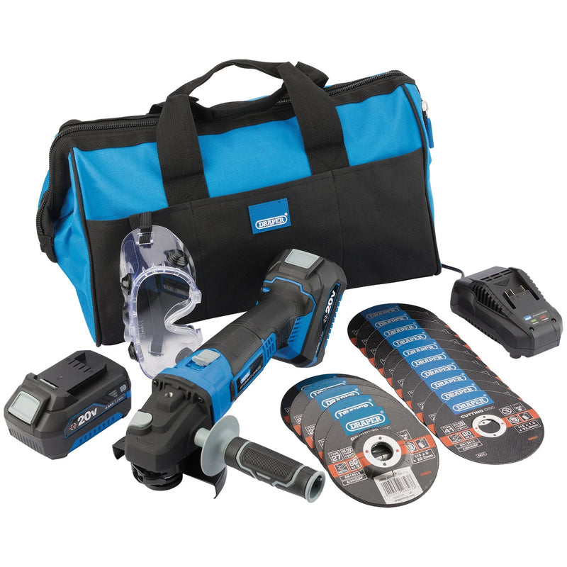 Draper Storm Force Cordless Grind and Cut Kit 20V with Batteries