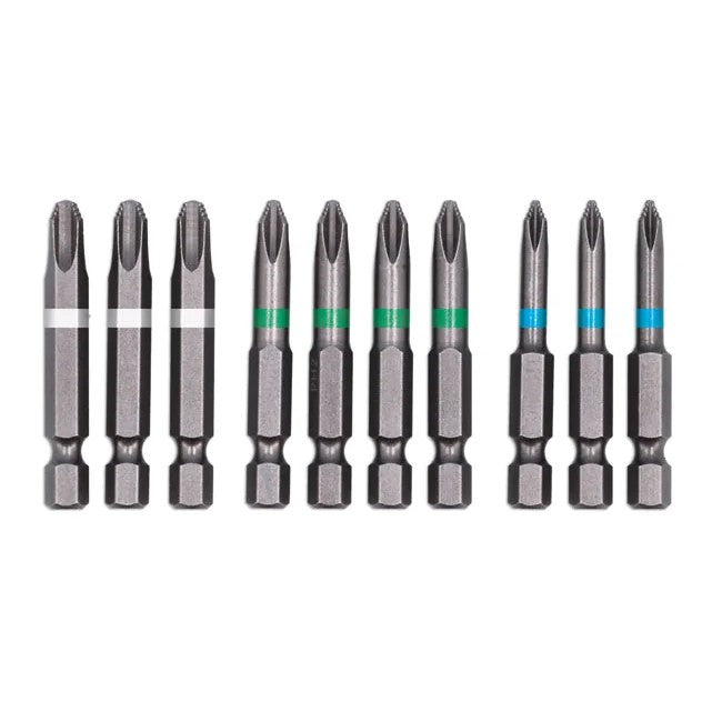 Laser Tools JIS Non-Slip Bit Set - 10pc - PL