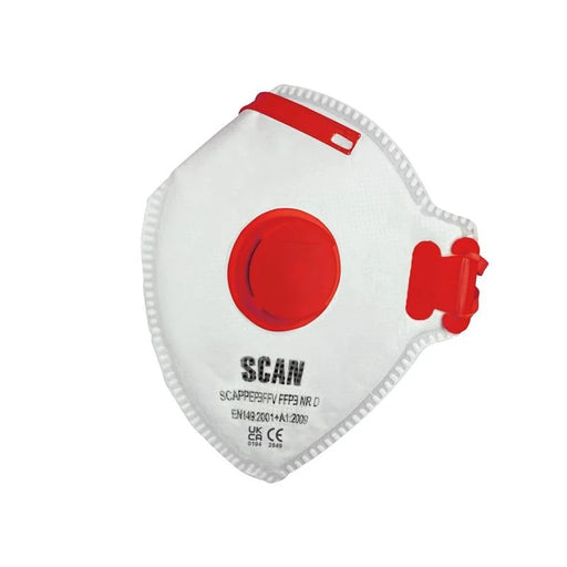 Scan Fold Flat Disposable Valved Disposable Mask FFP3 Protection (Pack 3)