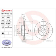 Brembo 2 x Front Brake Discs 09.9503.10