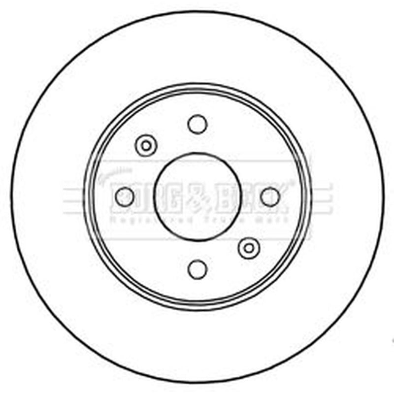 Borg & Beck 2 x Vented Front Brake Discs BBD5239